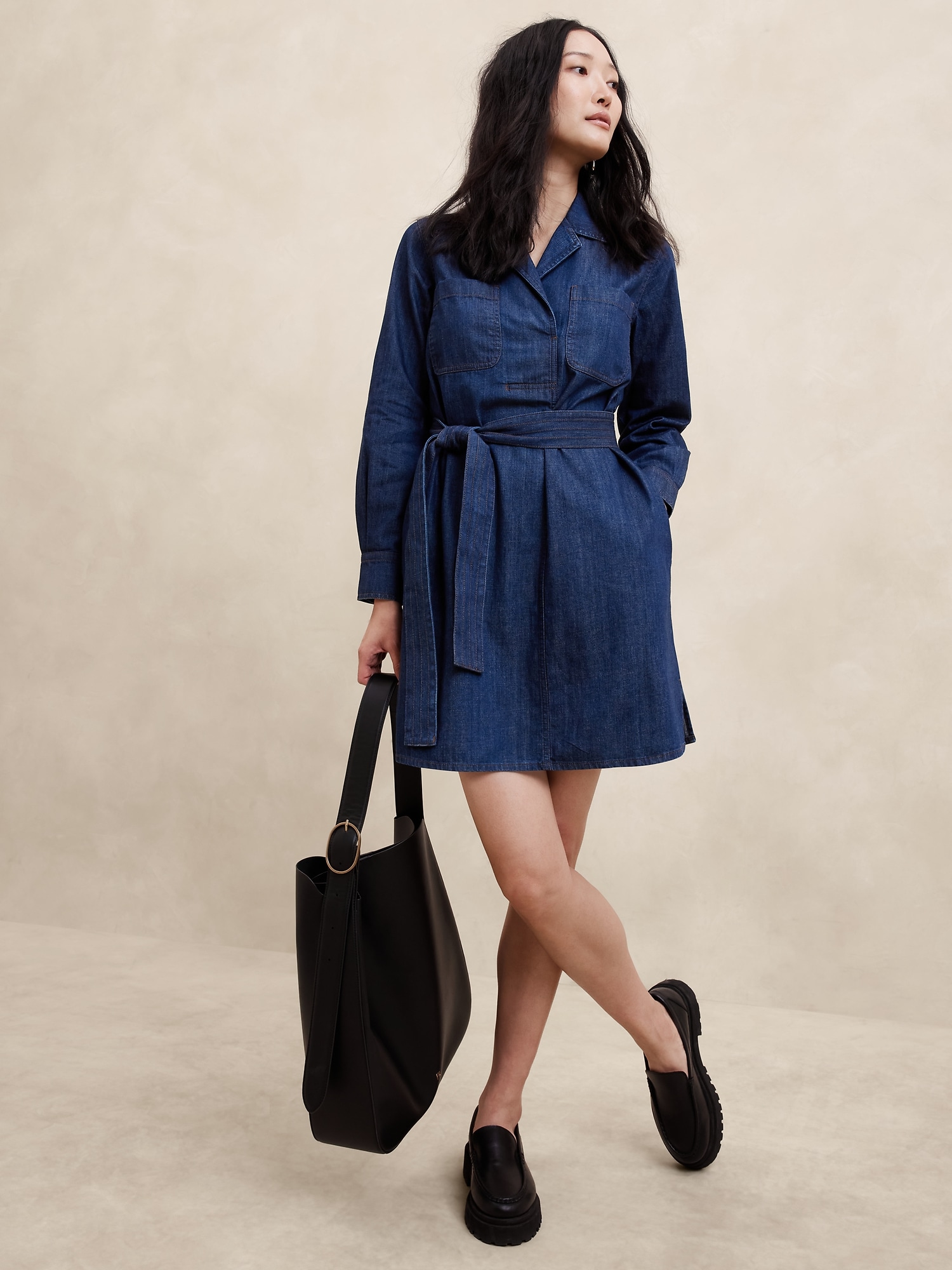 Denim Mini Dress Banana Republic Factory