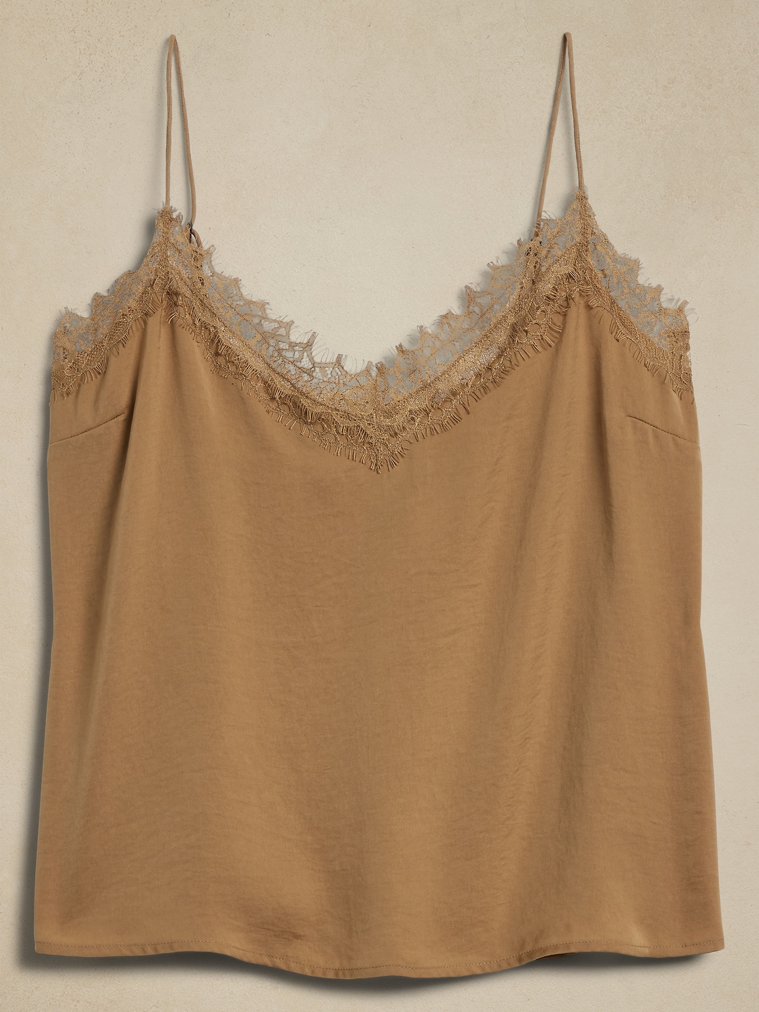 Lace-Trim Camisole - Brown