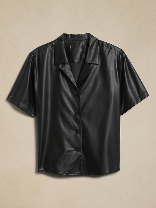 Vegan Leather Shirt | Banana Republic Factory