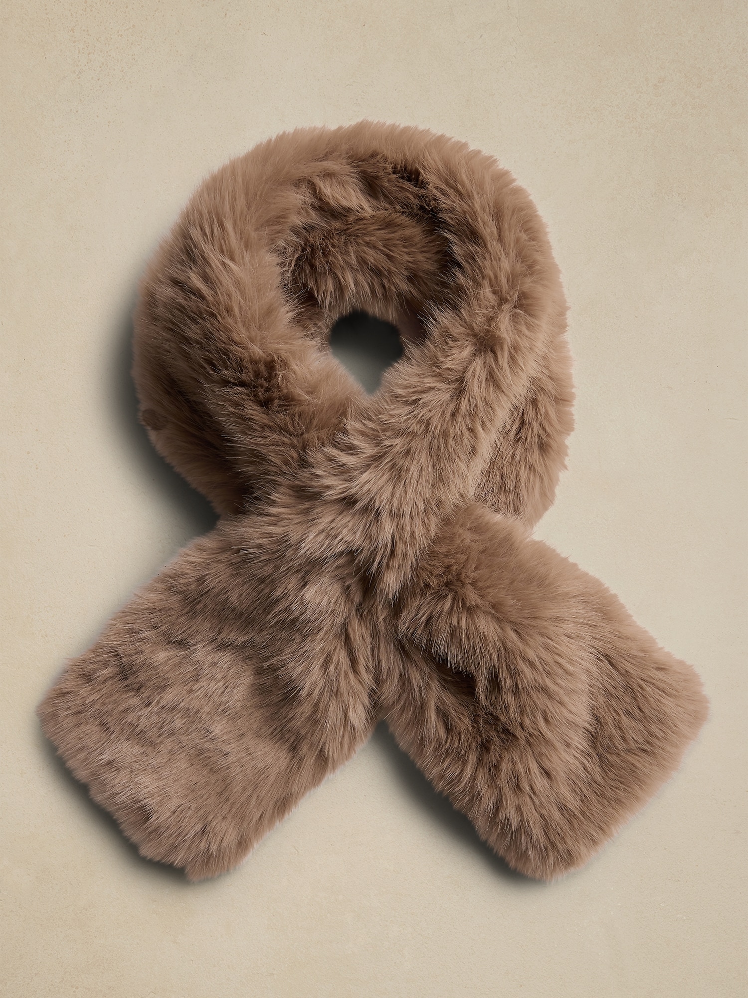 Faux Fur Scarf - Gray