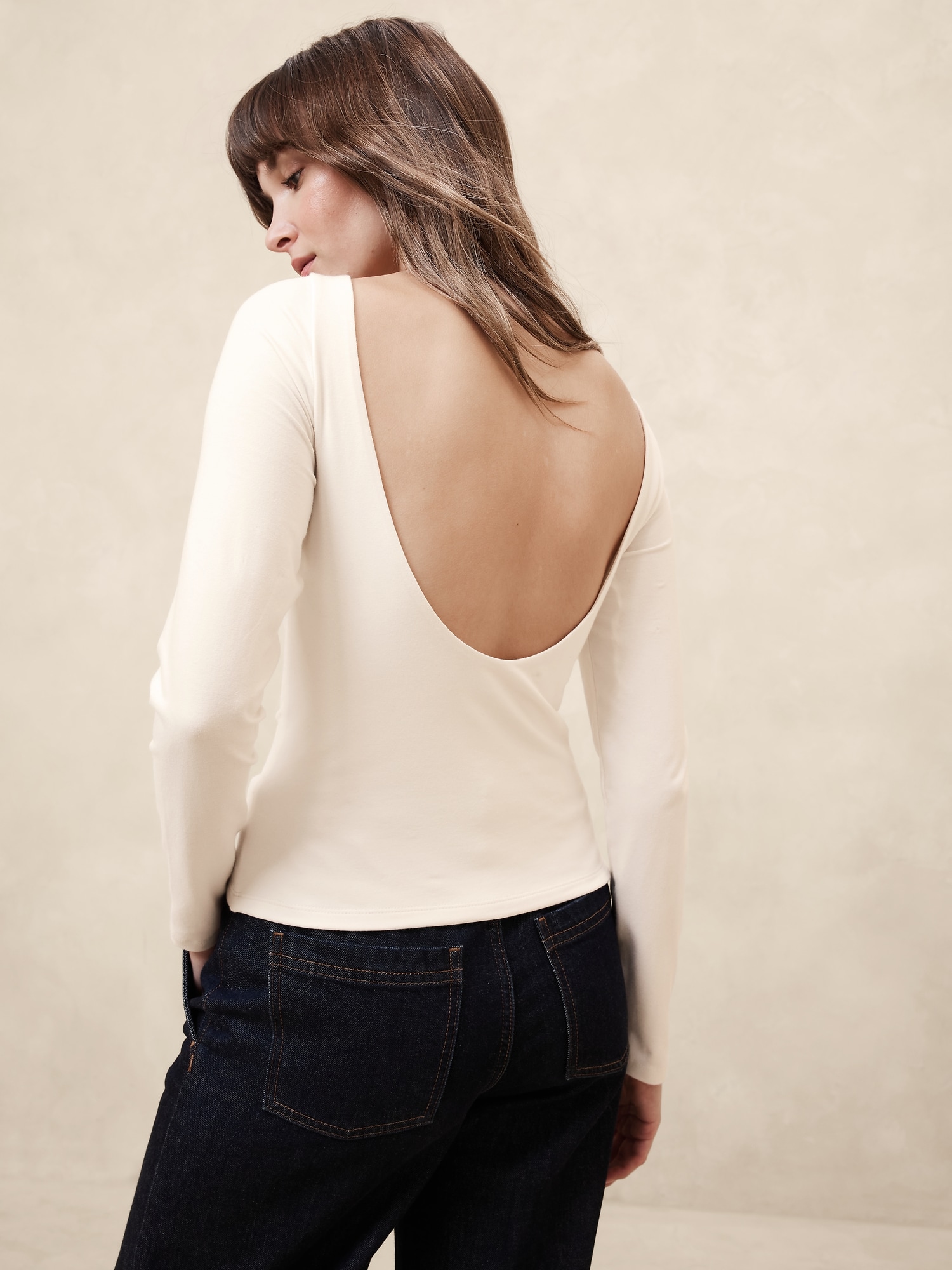 Soft Stretch Open Back Top