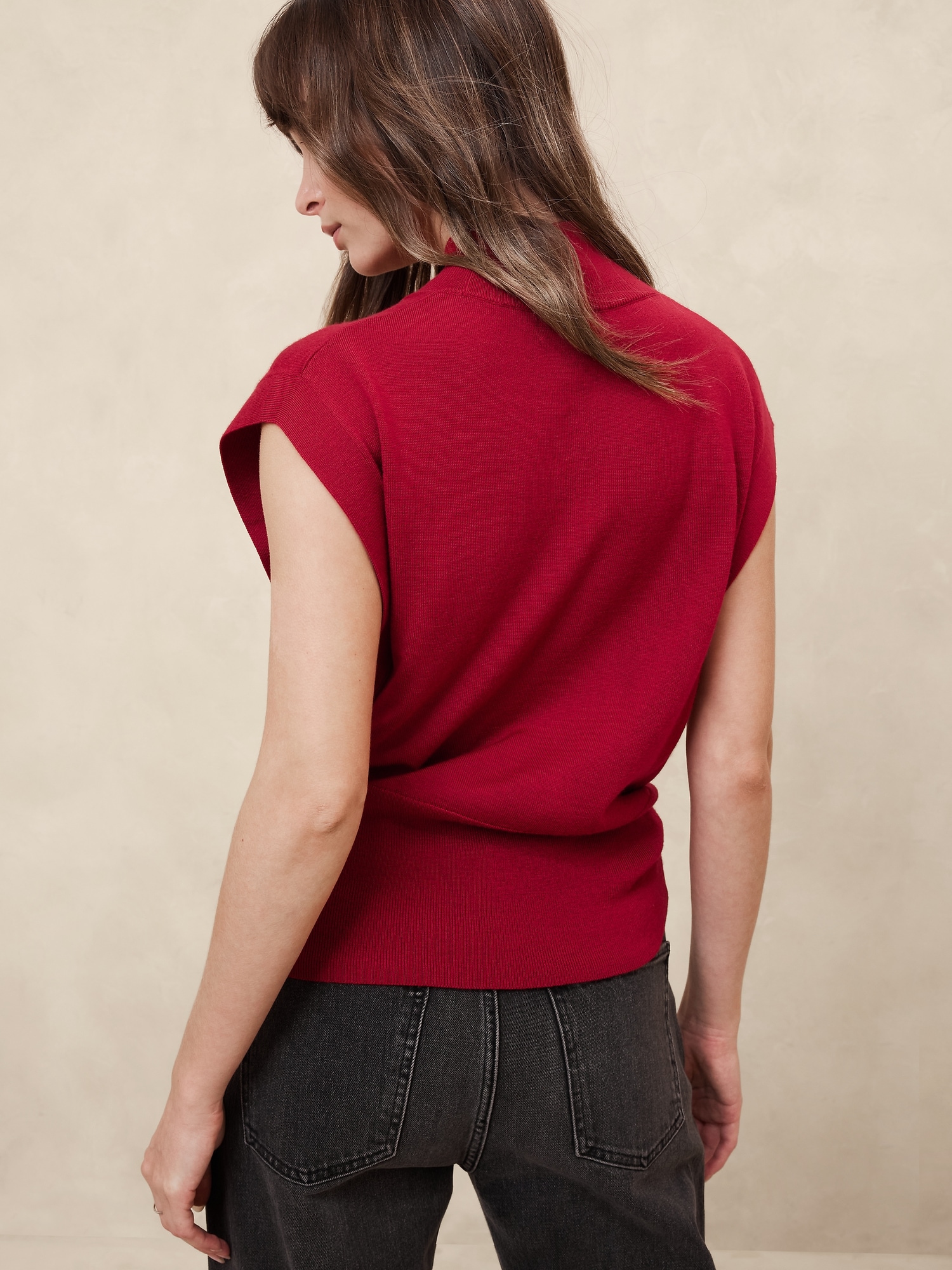 Merino Wool Mock-Neck Sweater