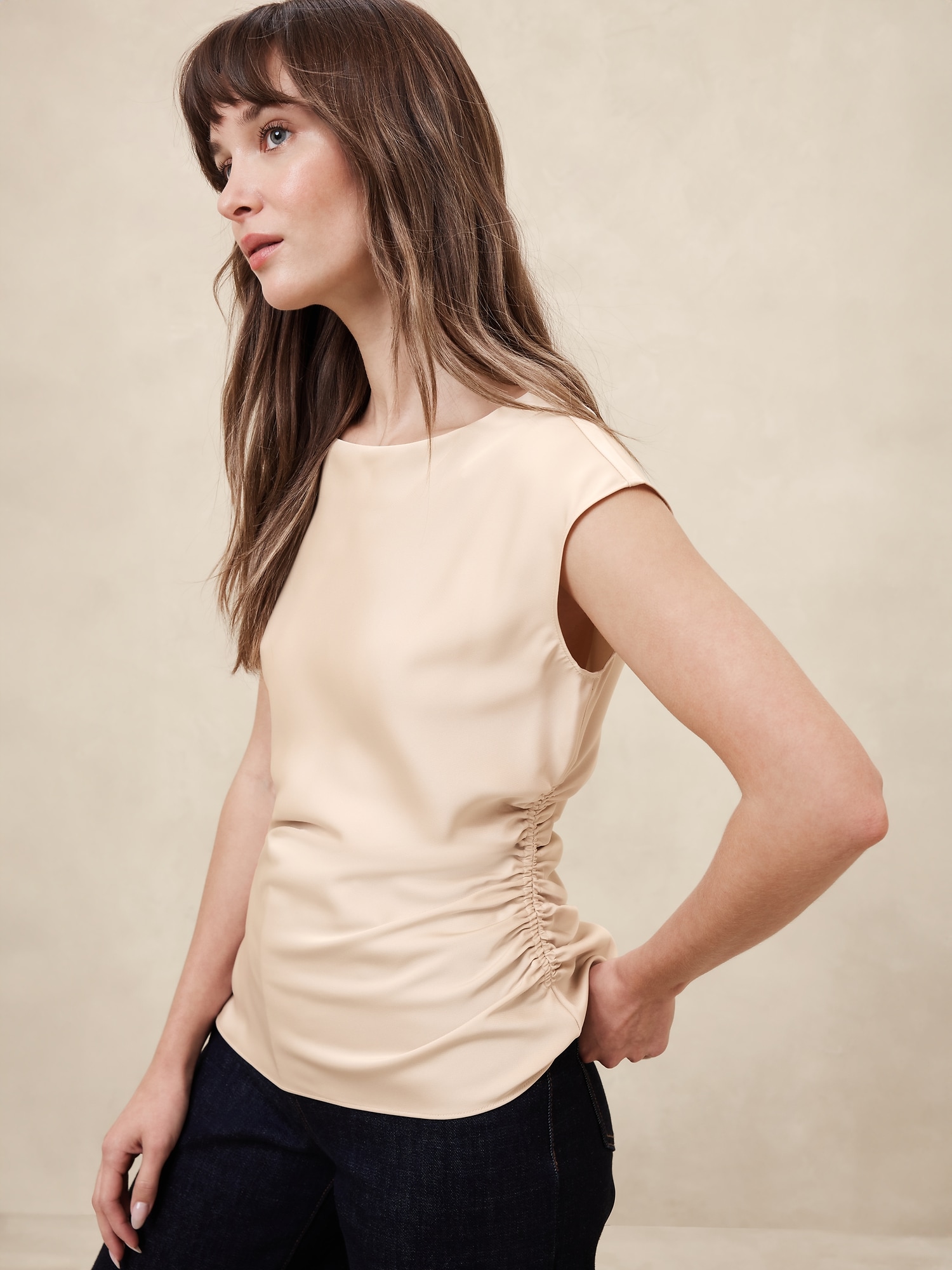 Side-Shirred Blouse