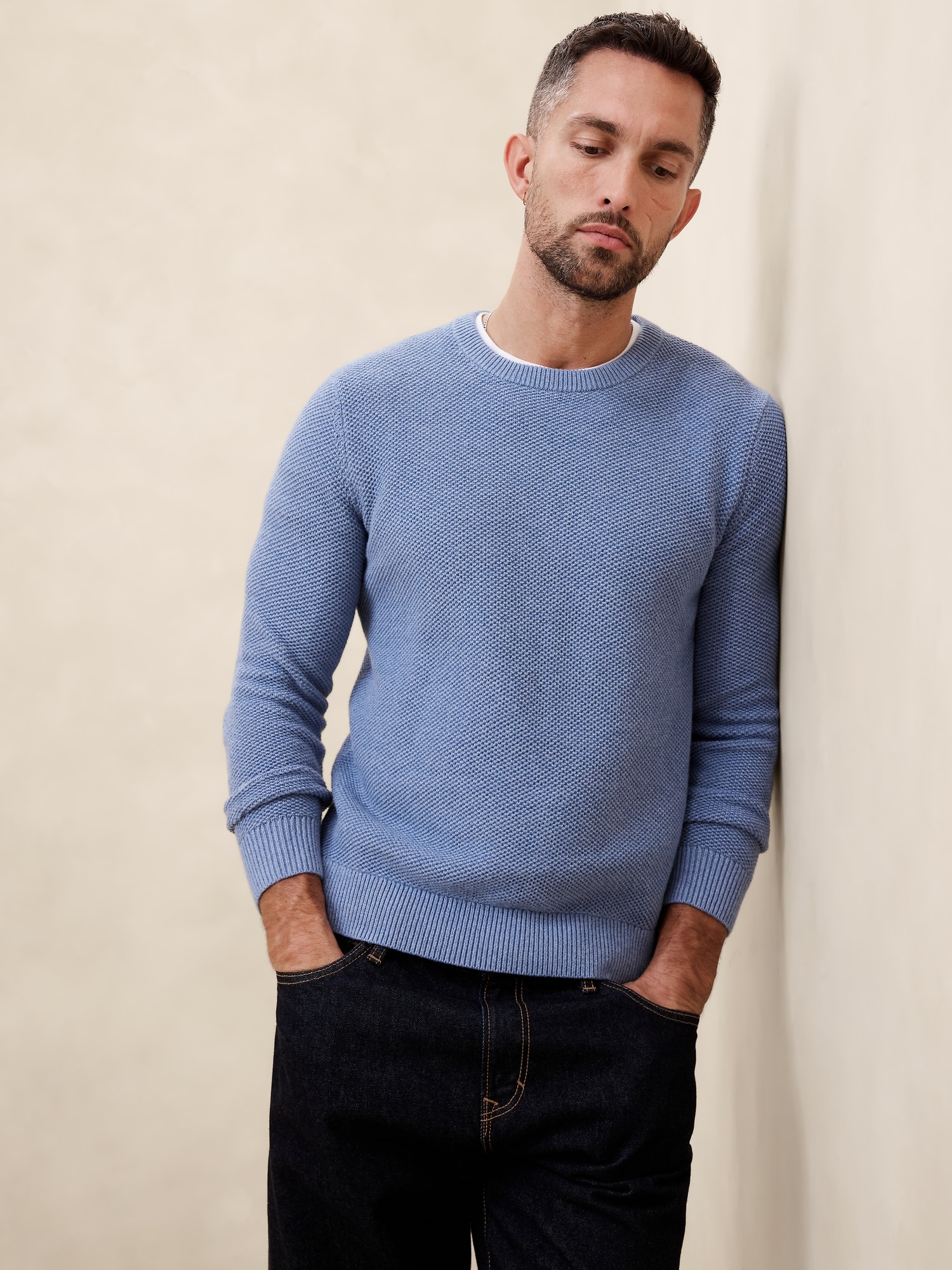 Tuck Stitch Pullover Sweater