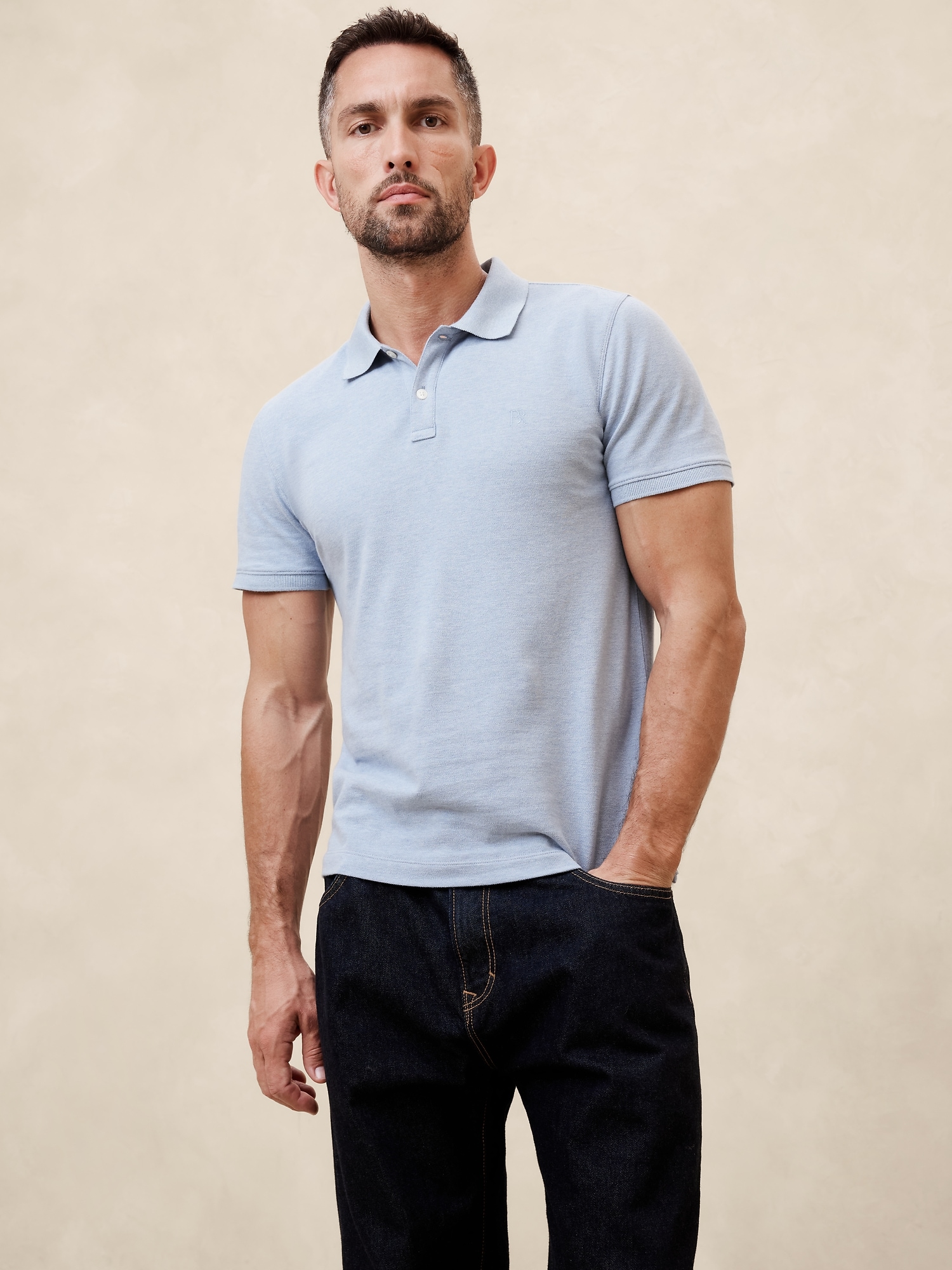 Slim Cotton Pique Polo