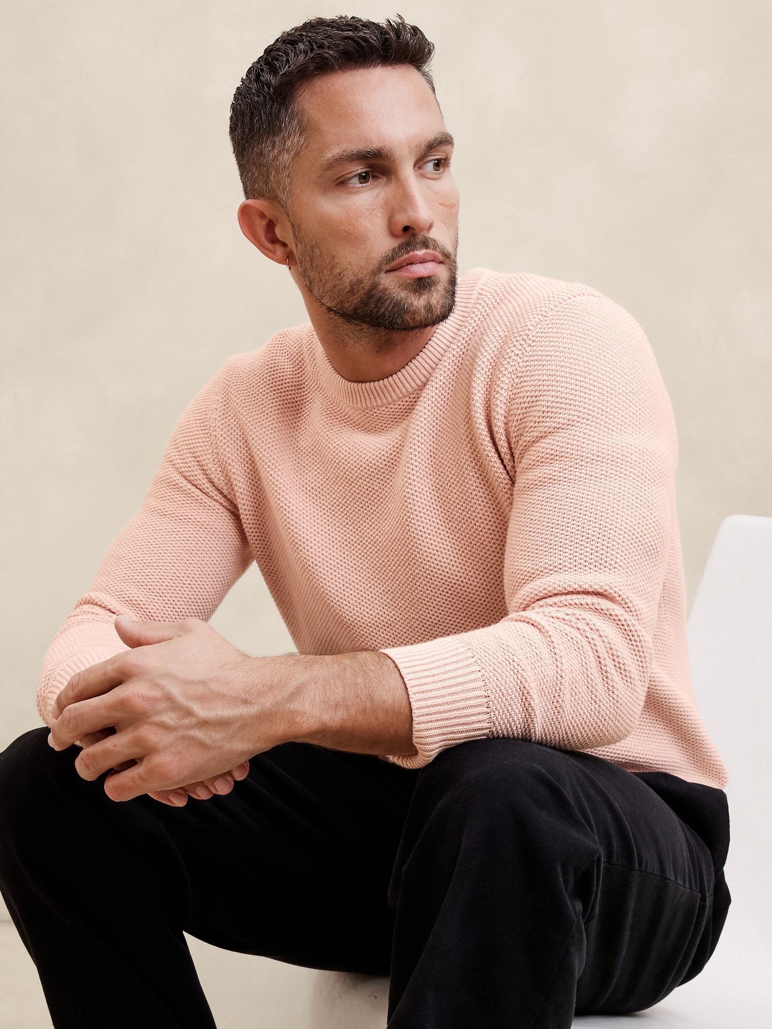 Tuck Stitch Pullover Sweater