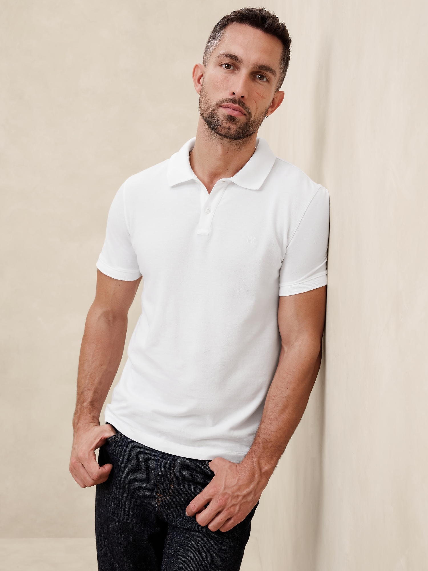 Slim Cotton Pique Polo