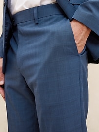 Tailored Blue Glen Plaid Suit Trouser