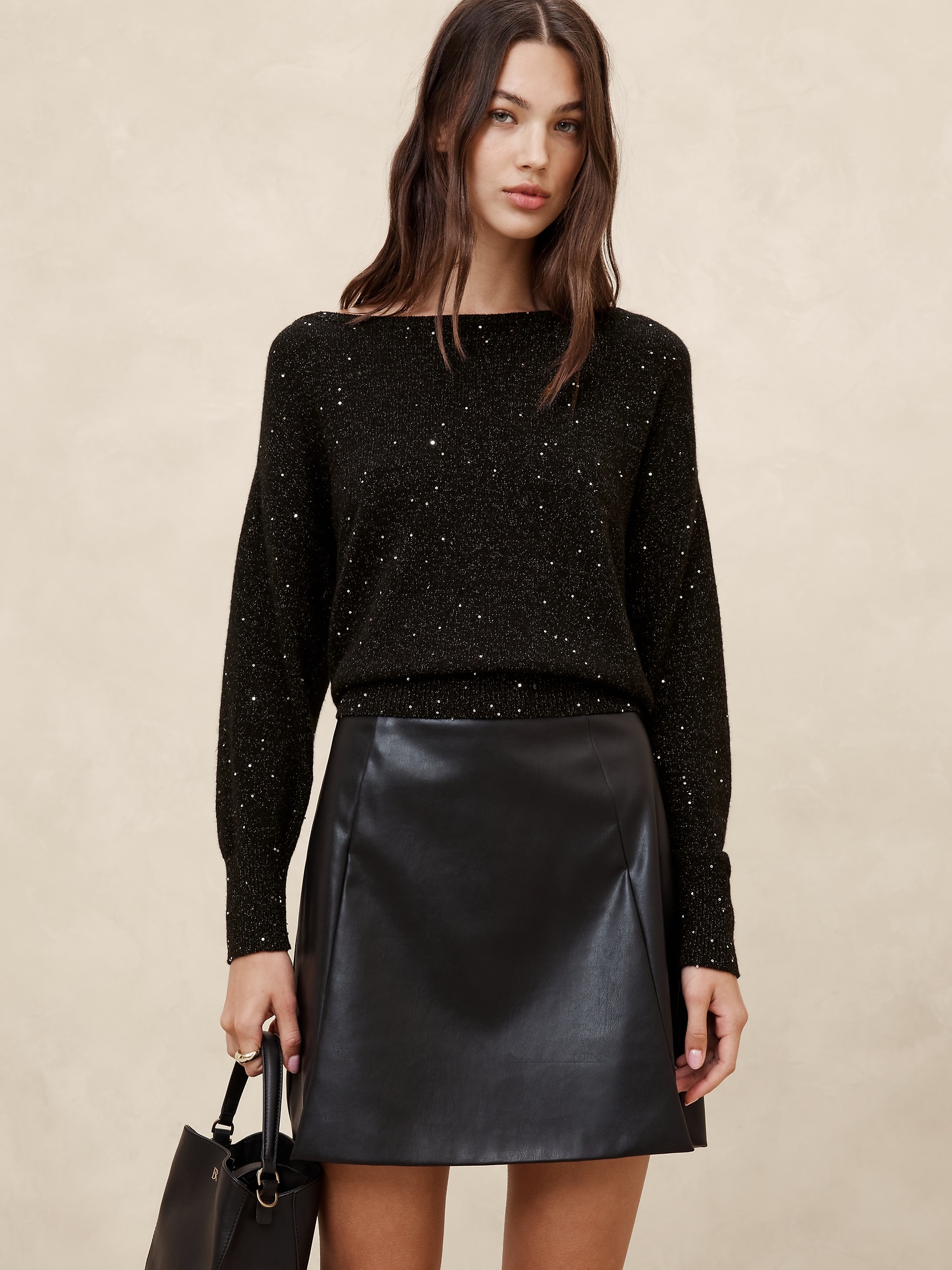 Asymmetrical Sequin Sweater