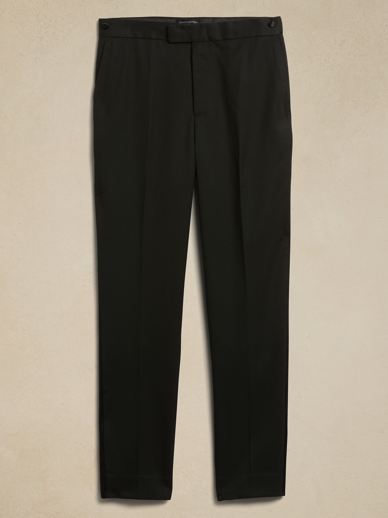 Tailored-Fit Tuxedo Suit Trouser - Black