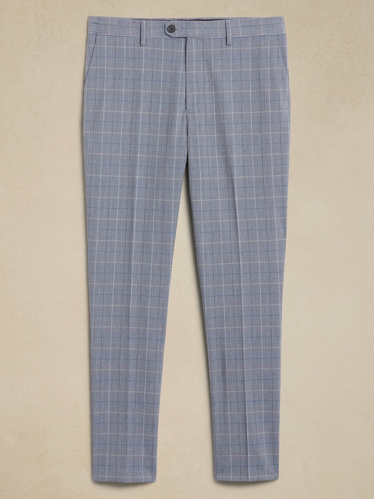 Tailored-Fit Glen Plaid Suit Trouser