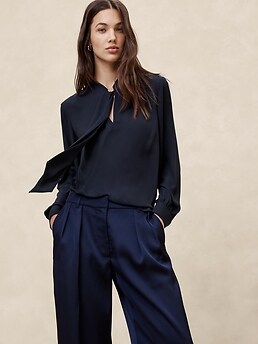 Tie-Front Blouse | Banana Republic Factory