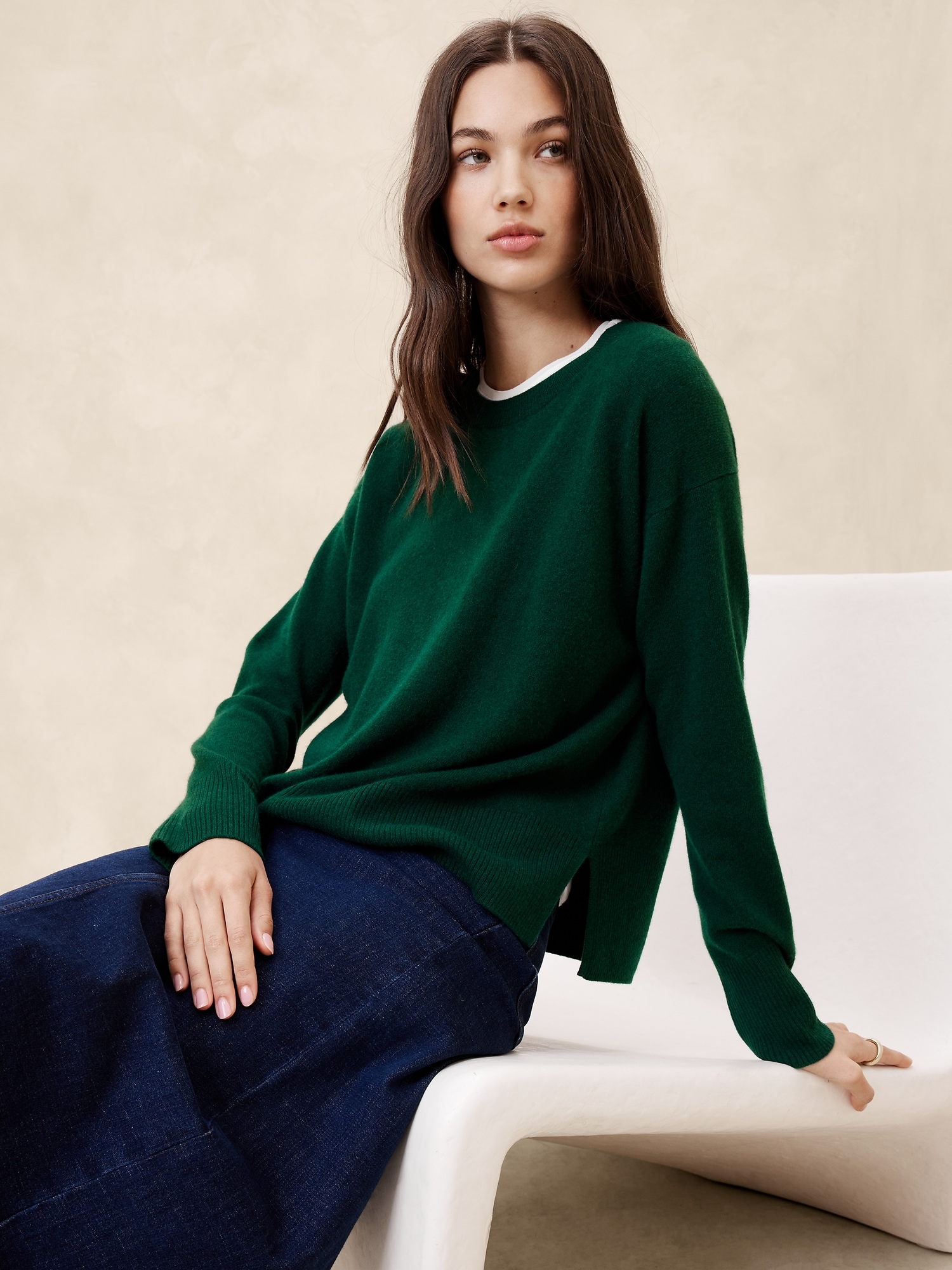 Merino-Cashmere Pullover Sweater