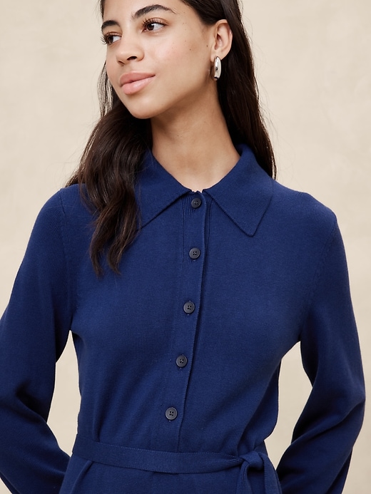 Buttoned Midi Sweater Dress | Banana Republic Factory