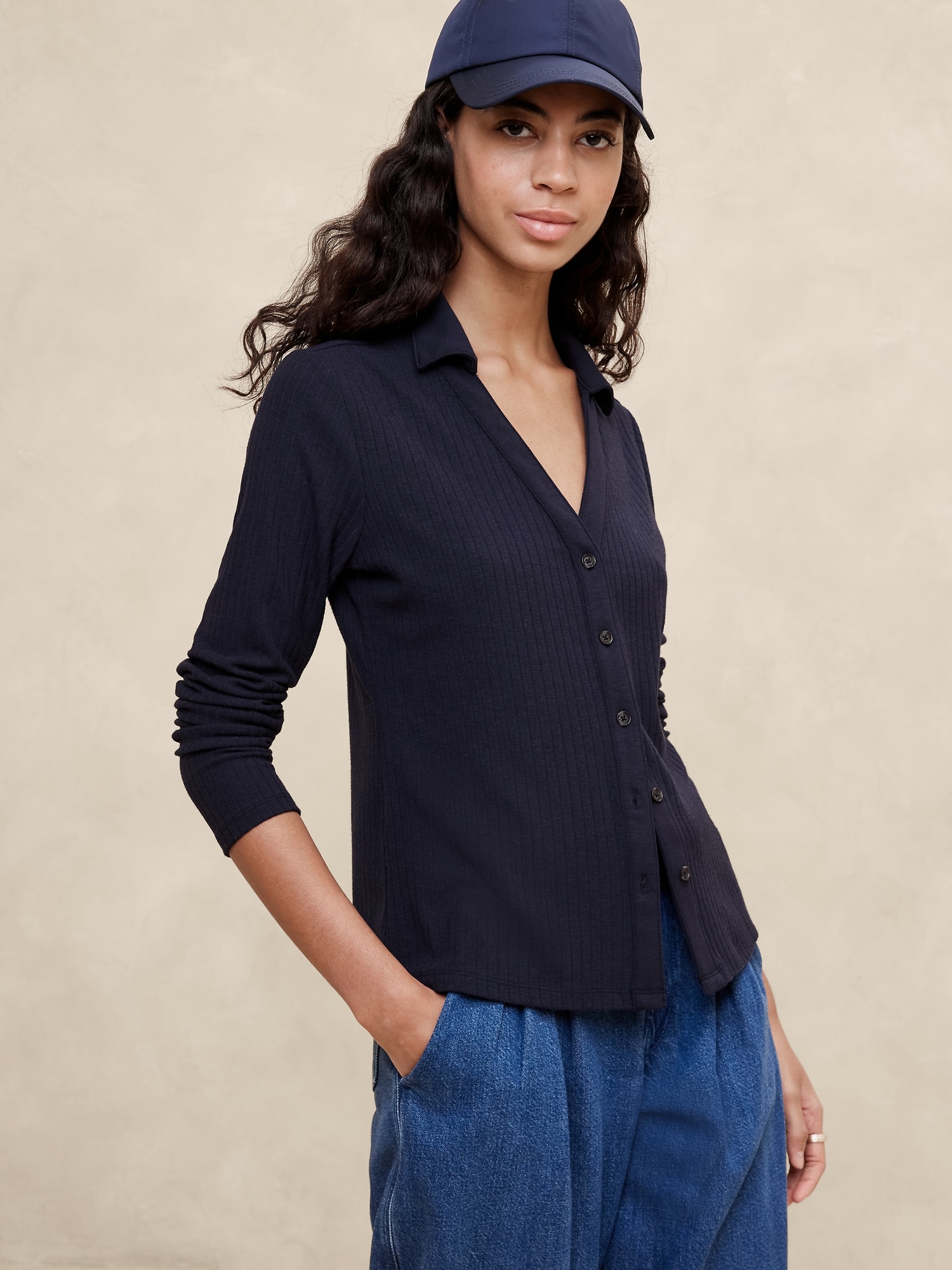 Collared Drop Needle Shirt