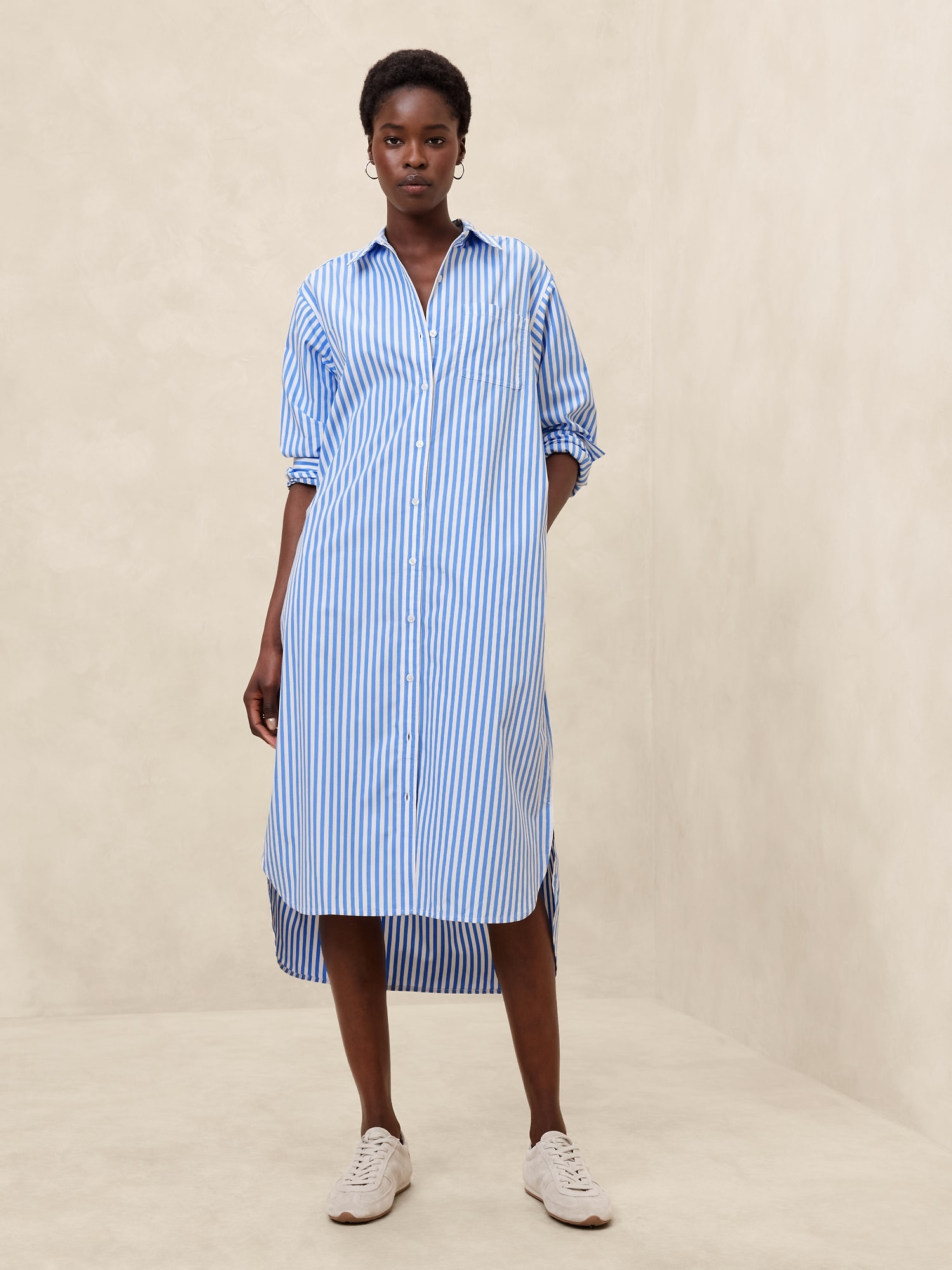 Midi Poplin Shirtdress