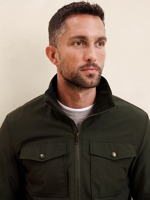 Padded Mock-Neck Jacket | Banana Republic Factory