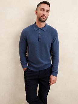 トップス OVY Standard Seed Stitch Polo L OVY Standard Seed Stitch Polo L