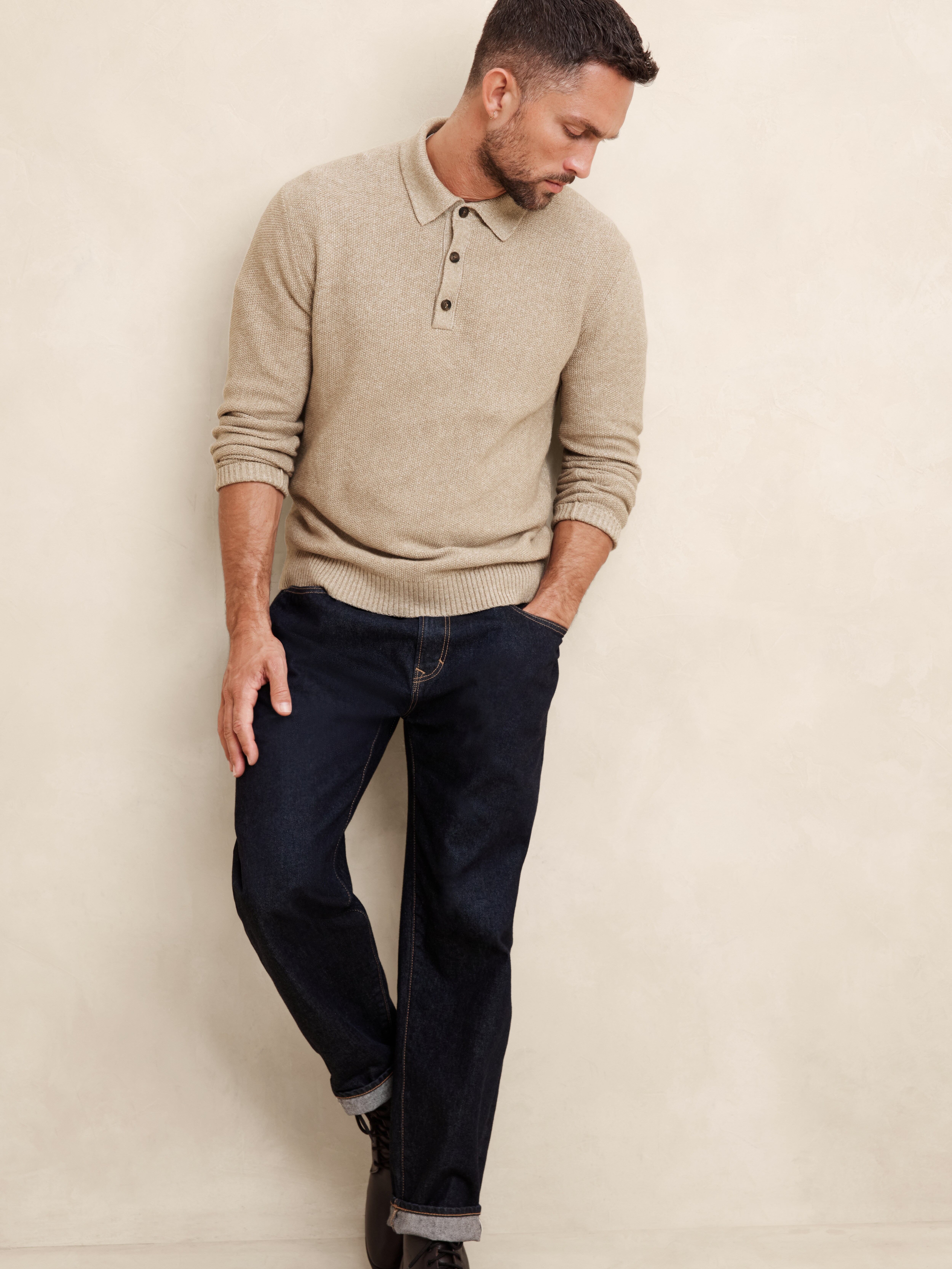 トップス Standard Seed Stitch Polo OVY kaja Standard Seed Stitch Polo | OVY