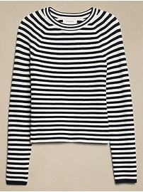 Ribbed Crew-Neck Pullover Sweater