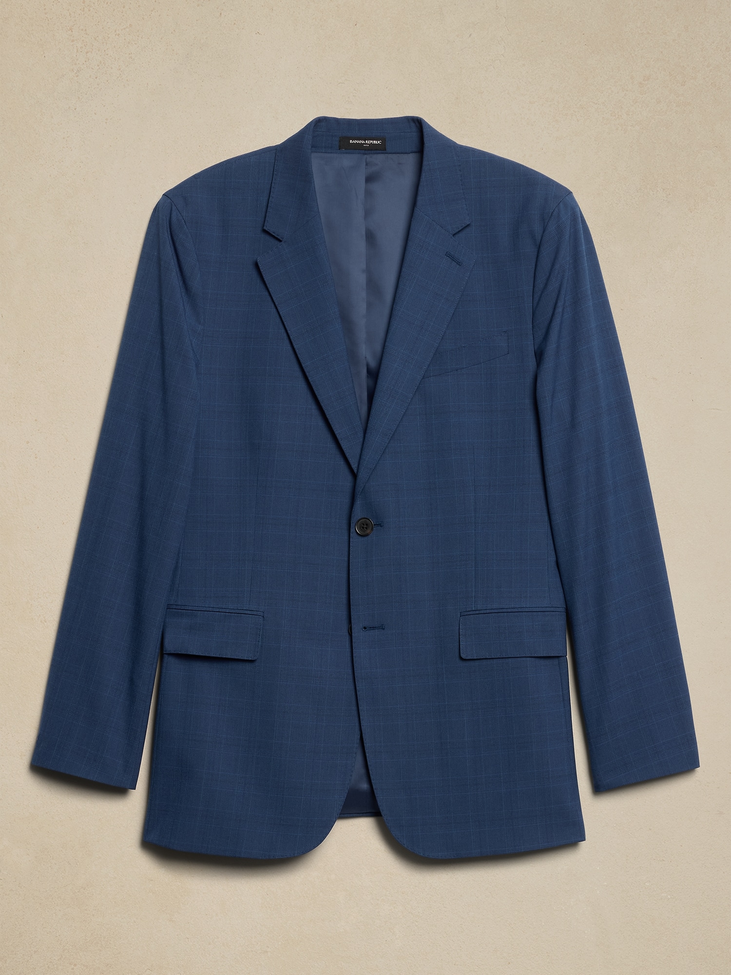 Tailored Blue Glen Plaid Suit Jacket