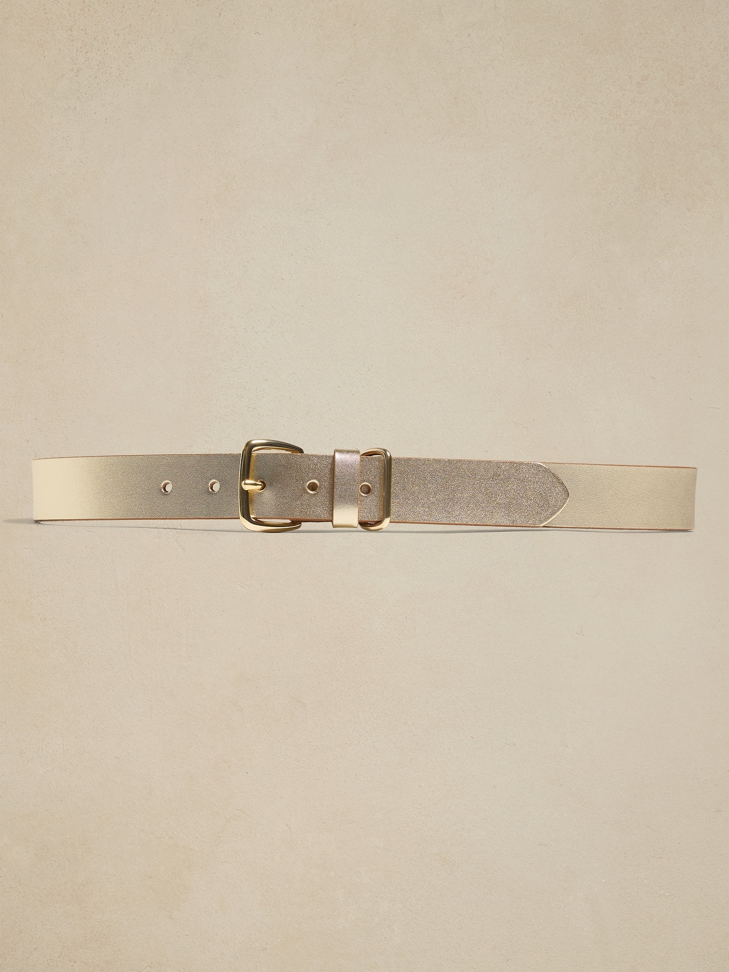 Leather Square Buckle Belt