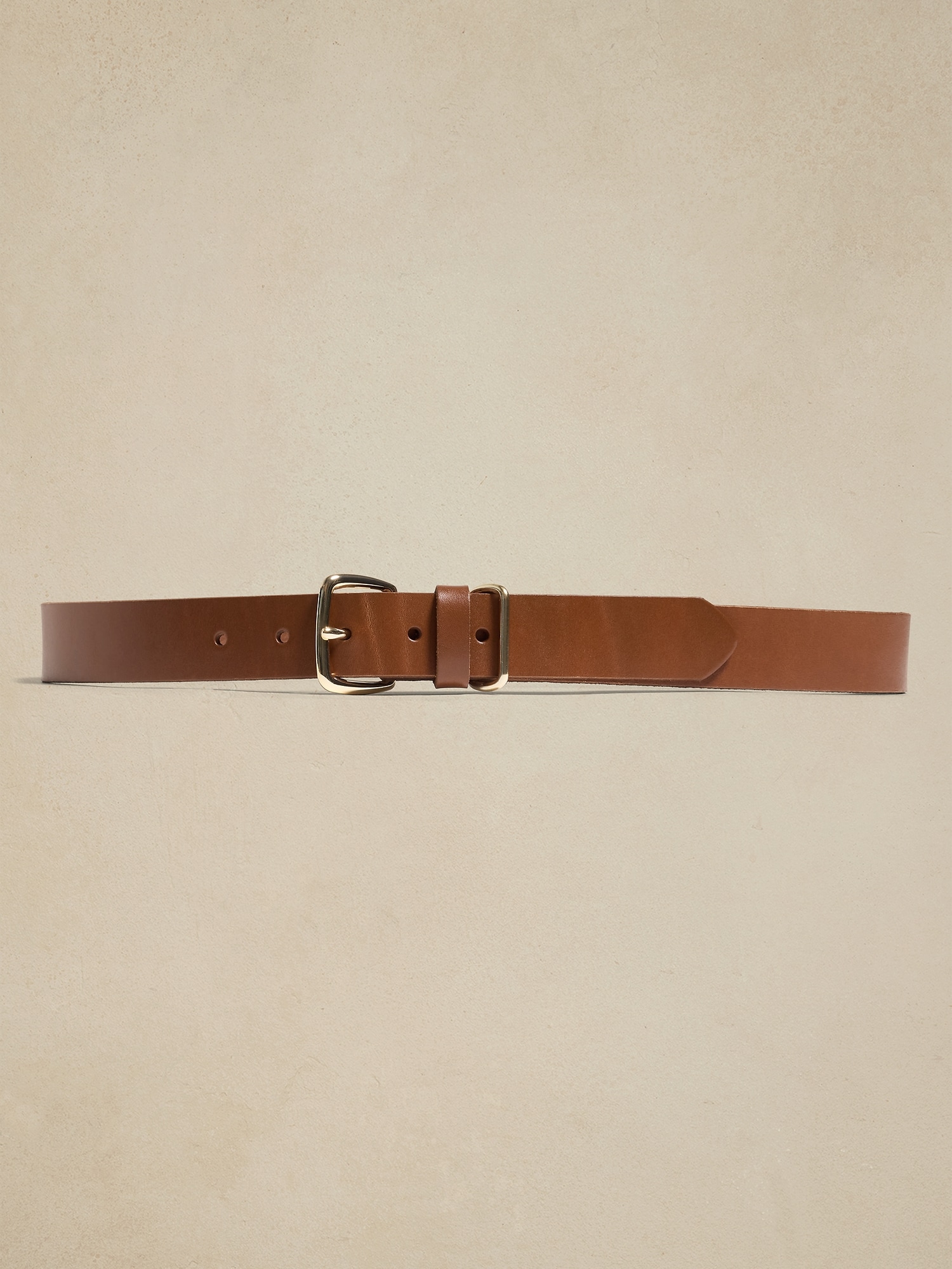 Leather Square Buckle Belt