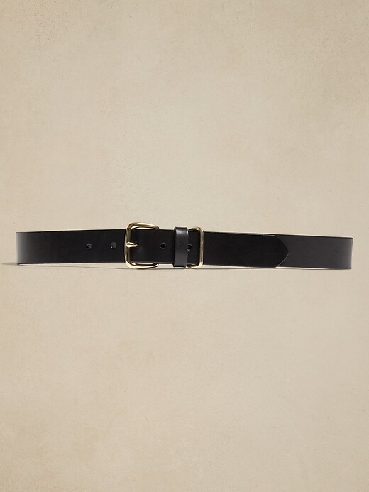 Leather Square Buckle Belt