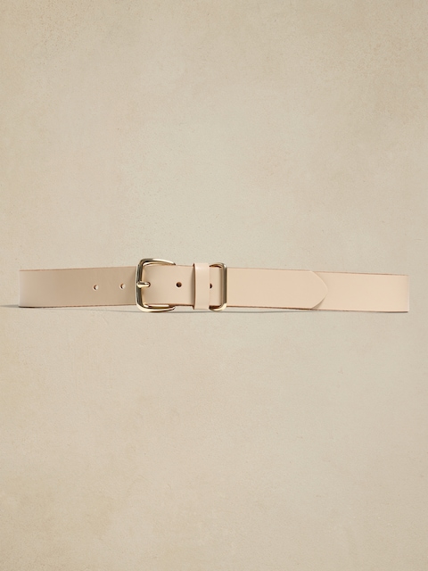 Leather Square Buckle Belt
