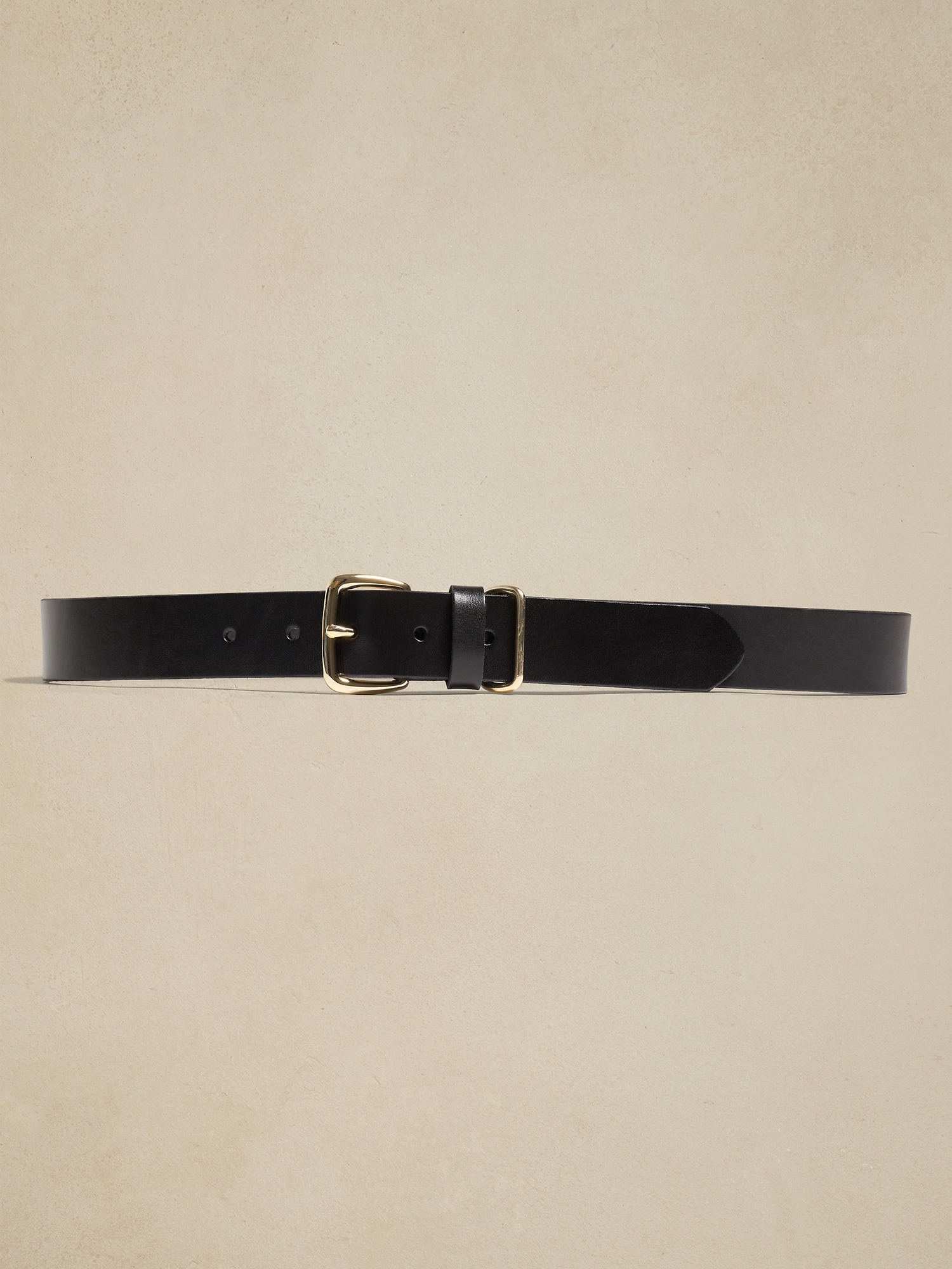 Leather Square Buckle Belt