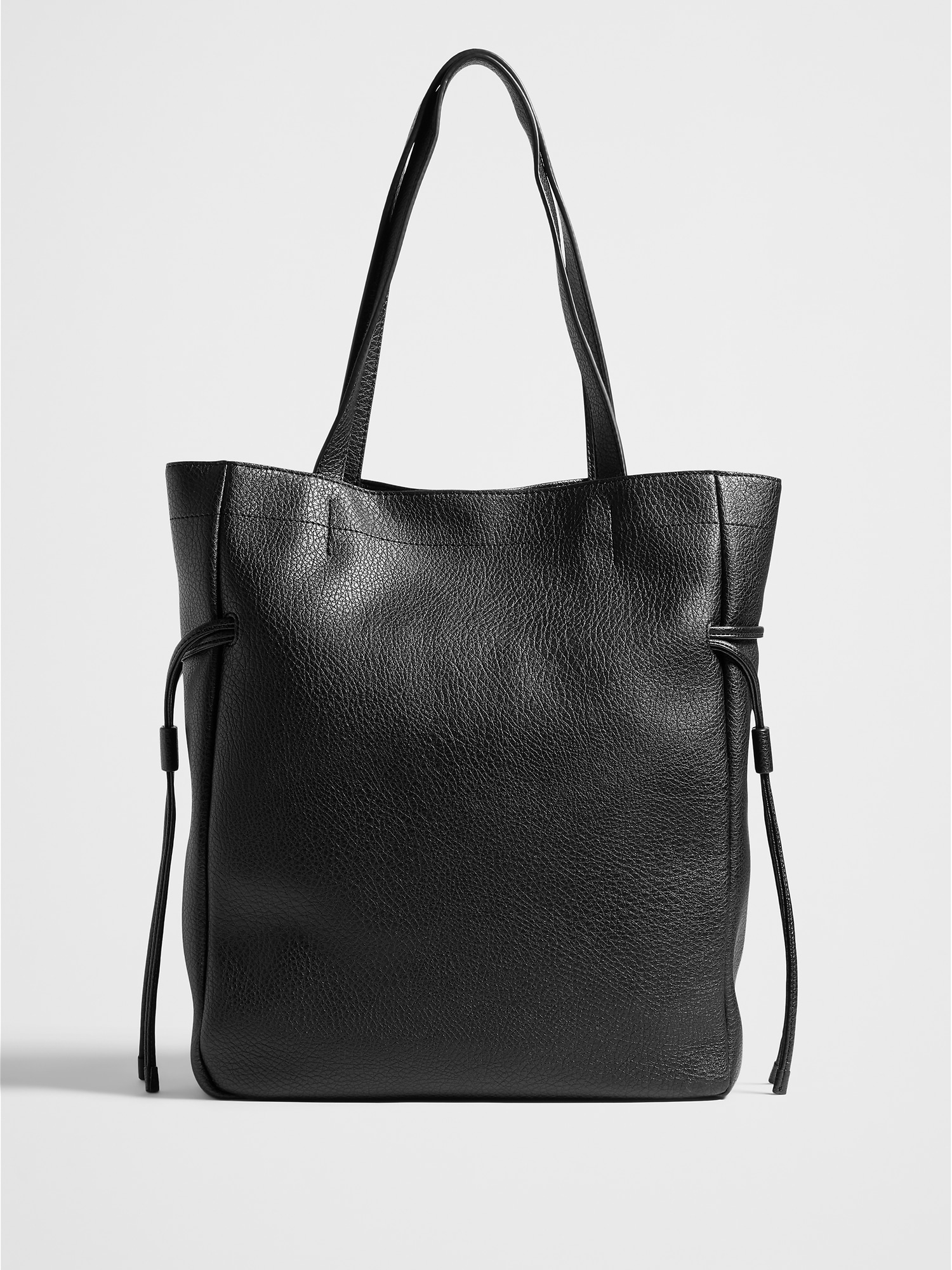 Vegan Leather Drawstring Tote