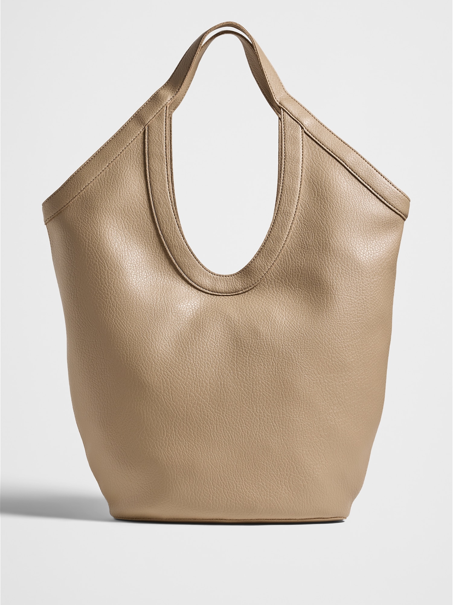 Vegan Leather Modern Hobo Tote