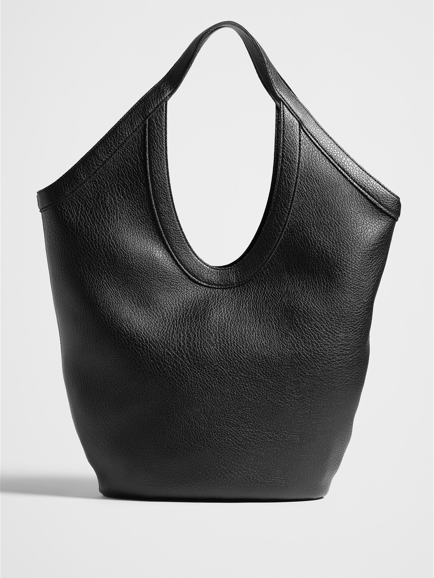 Vegan Leather Modern Hobo Tote