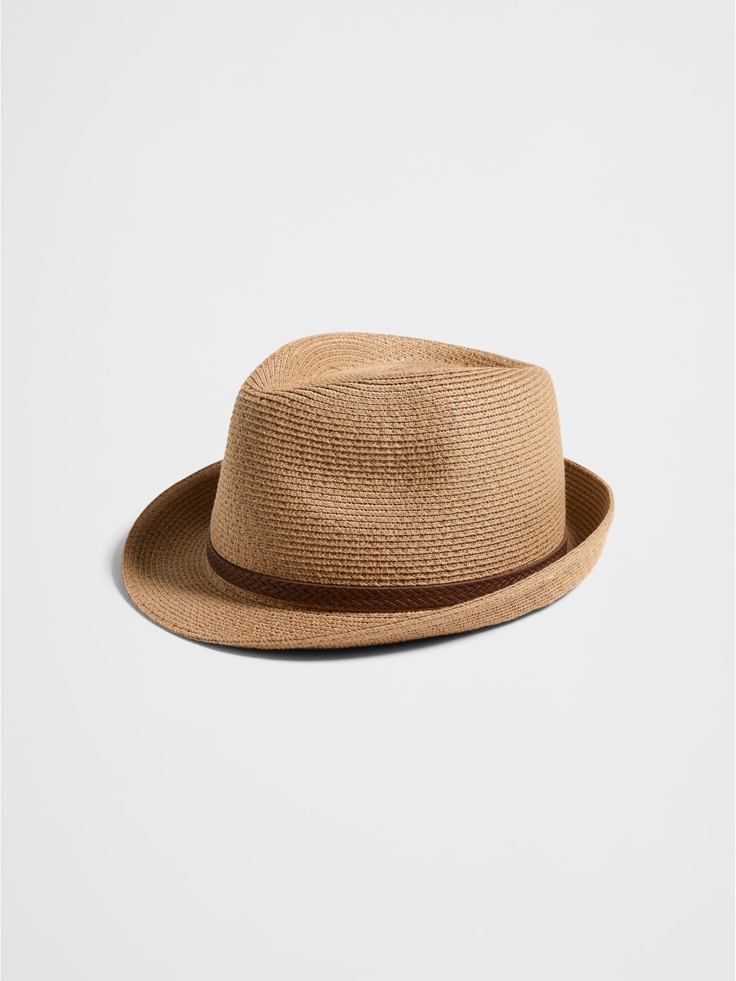 Straw Curved Brim Fedora