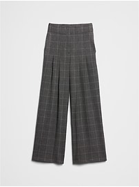 Ultra High-Rise Flannel Wide-Leg Trouser