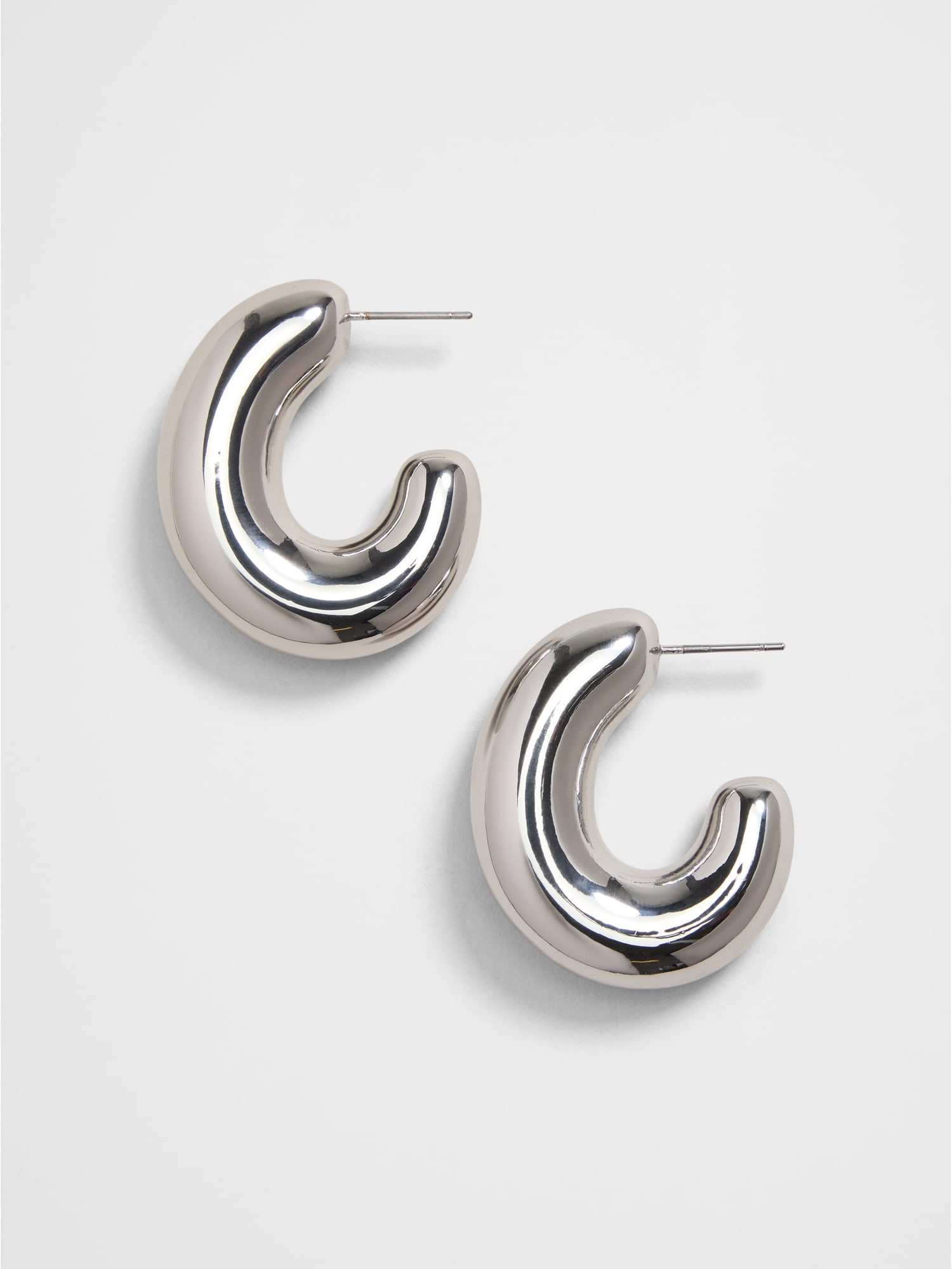 Puffy Half Hoop Earrings