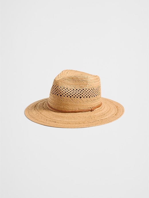 Banana Republic Factory Tan Wide-Brim Hat Wide Brim Beach Hat | Banana Republic Factory main image 4
