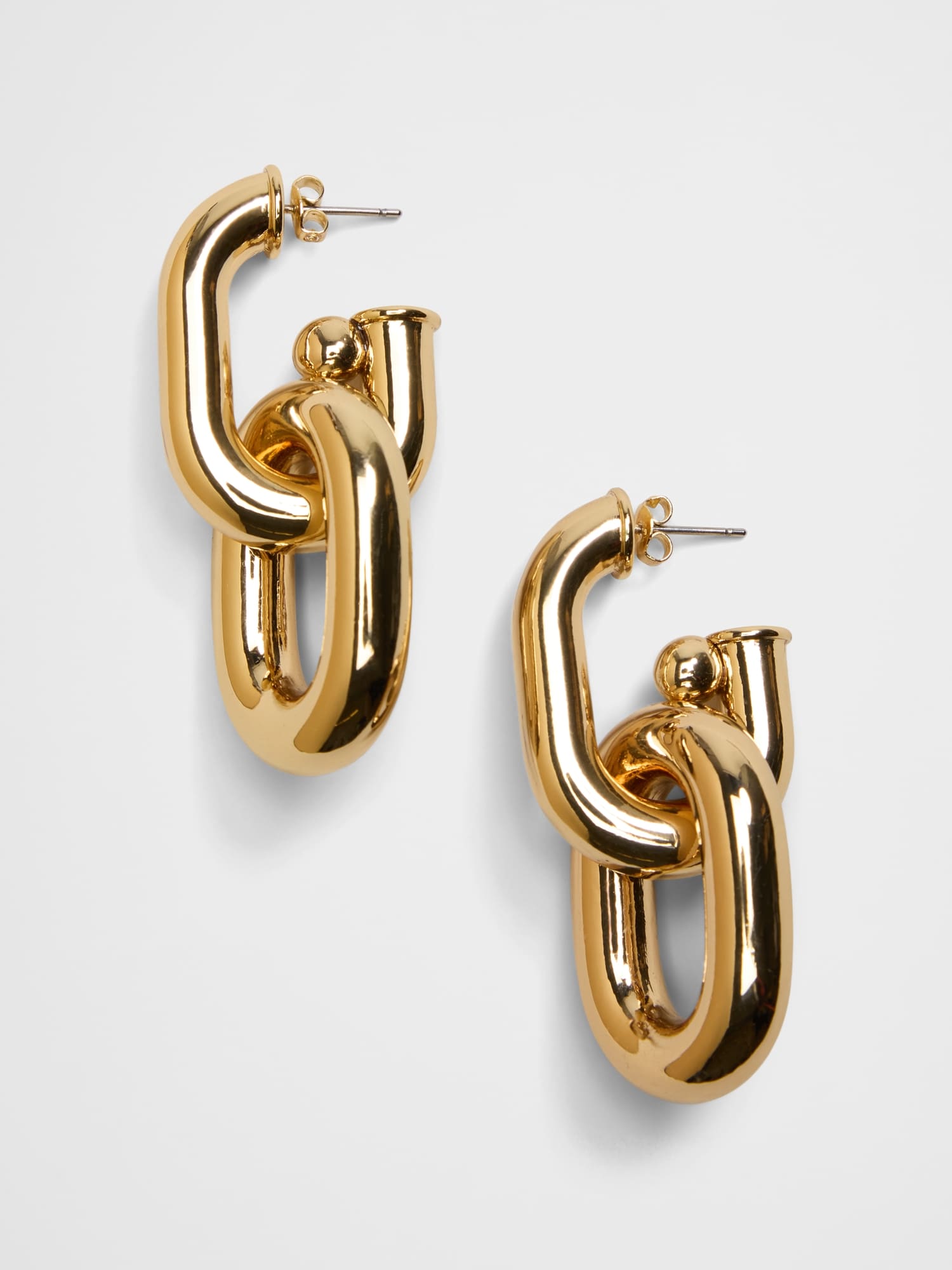 Chunky Drop Chain Link Earrings