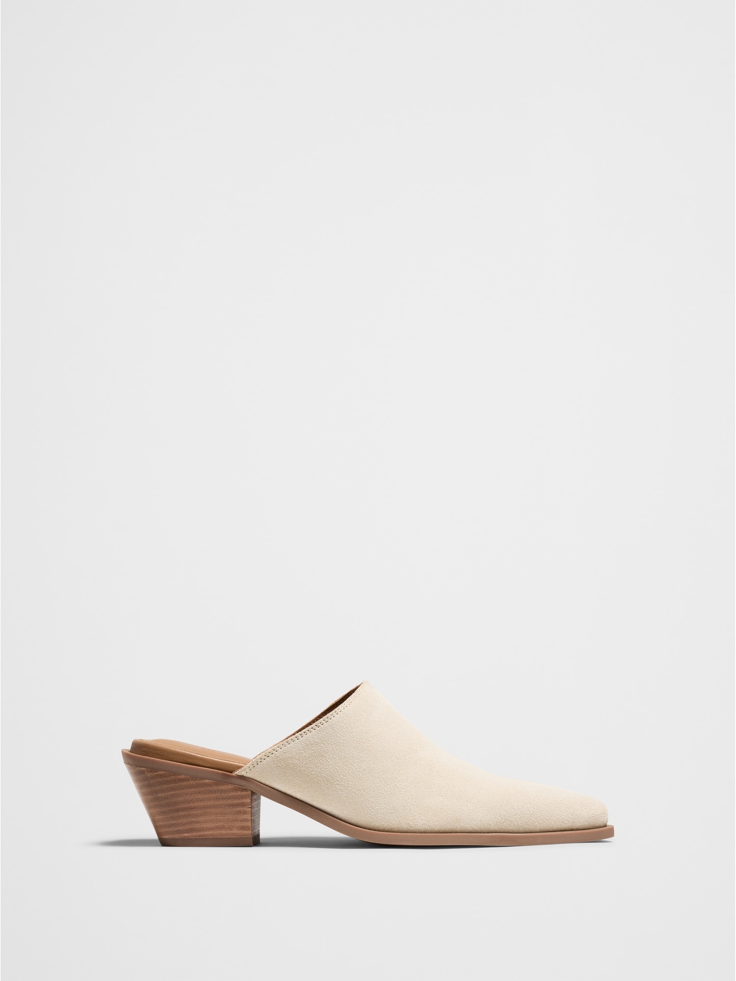 Leather Heeled Mule