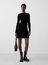 Dolman-Sleeve Mini Sweater Dress | Banana Republic Factory