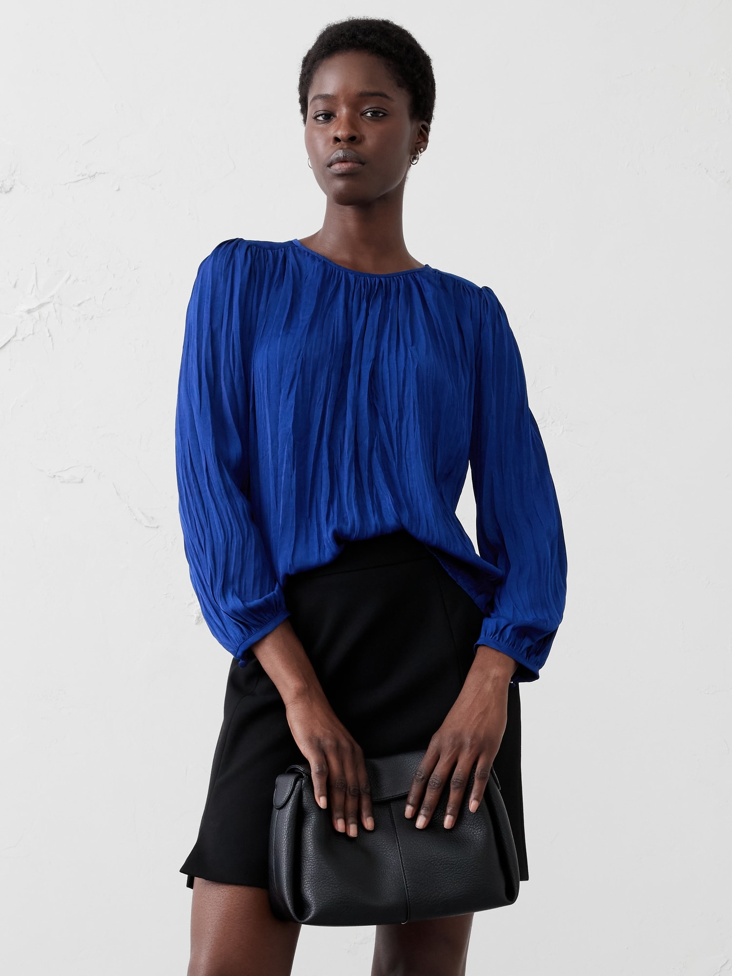 Crystal Pleated Blouse