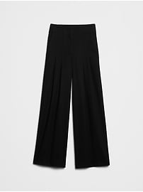 Ultra High-Rise Flannel Wide-Leg Trouser