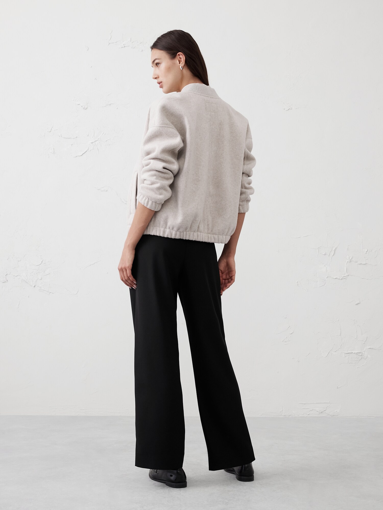 High-Rise Wide-Leg Pleated Pant