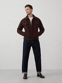 Suede Trucker Jacket | Banana Republic