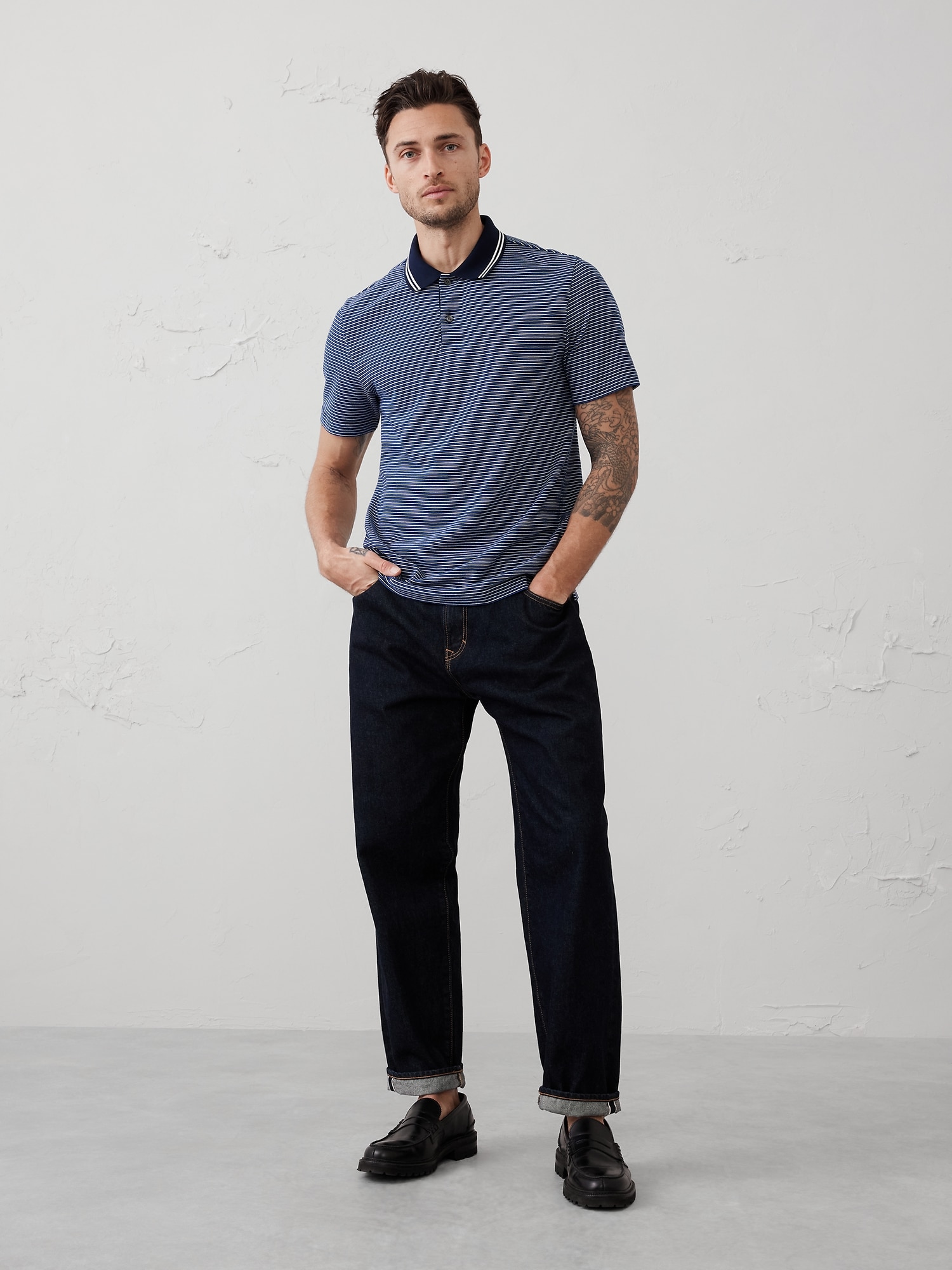 Slim Cotton Pique Polo