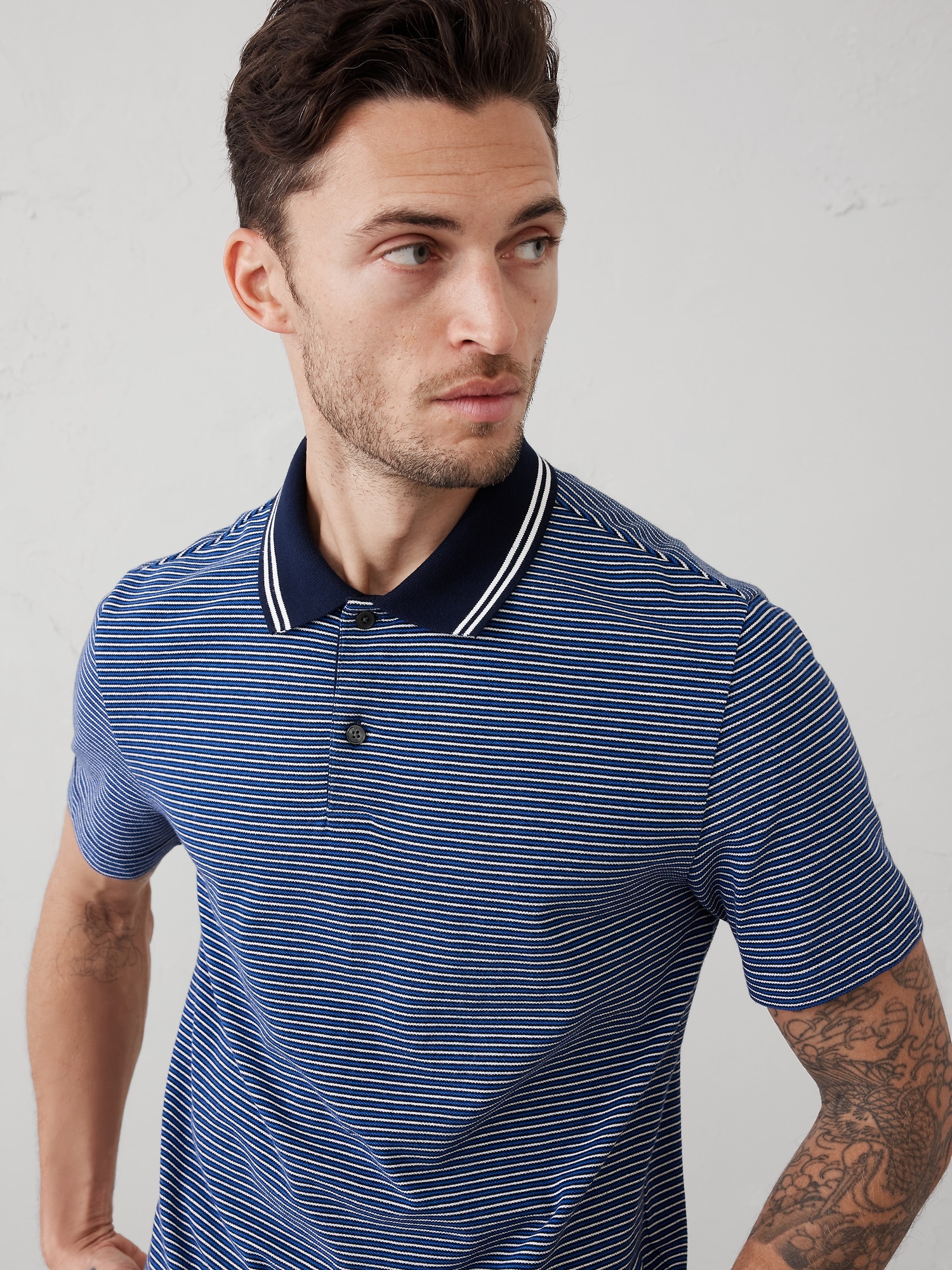 Slim Cotton Pique Polo