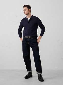 Slub Textured Henley | Banana Republic Factory
