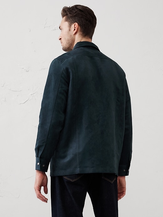 Vegan Suede Shirt Jacket | Banana Republic Factory
