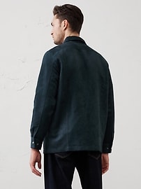 Vegan Suede Shirt Jacket | Banana Republic Factory