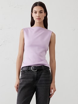 トップス NO.TANK/STD be-cool-high-neck-scoop-double